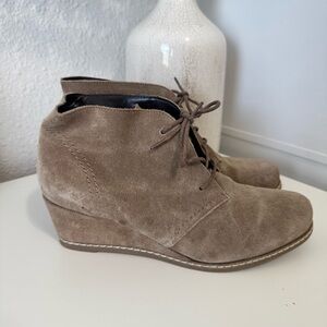 Rachel Suede Wedge Ankle Booties | Women’s Size 8W